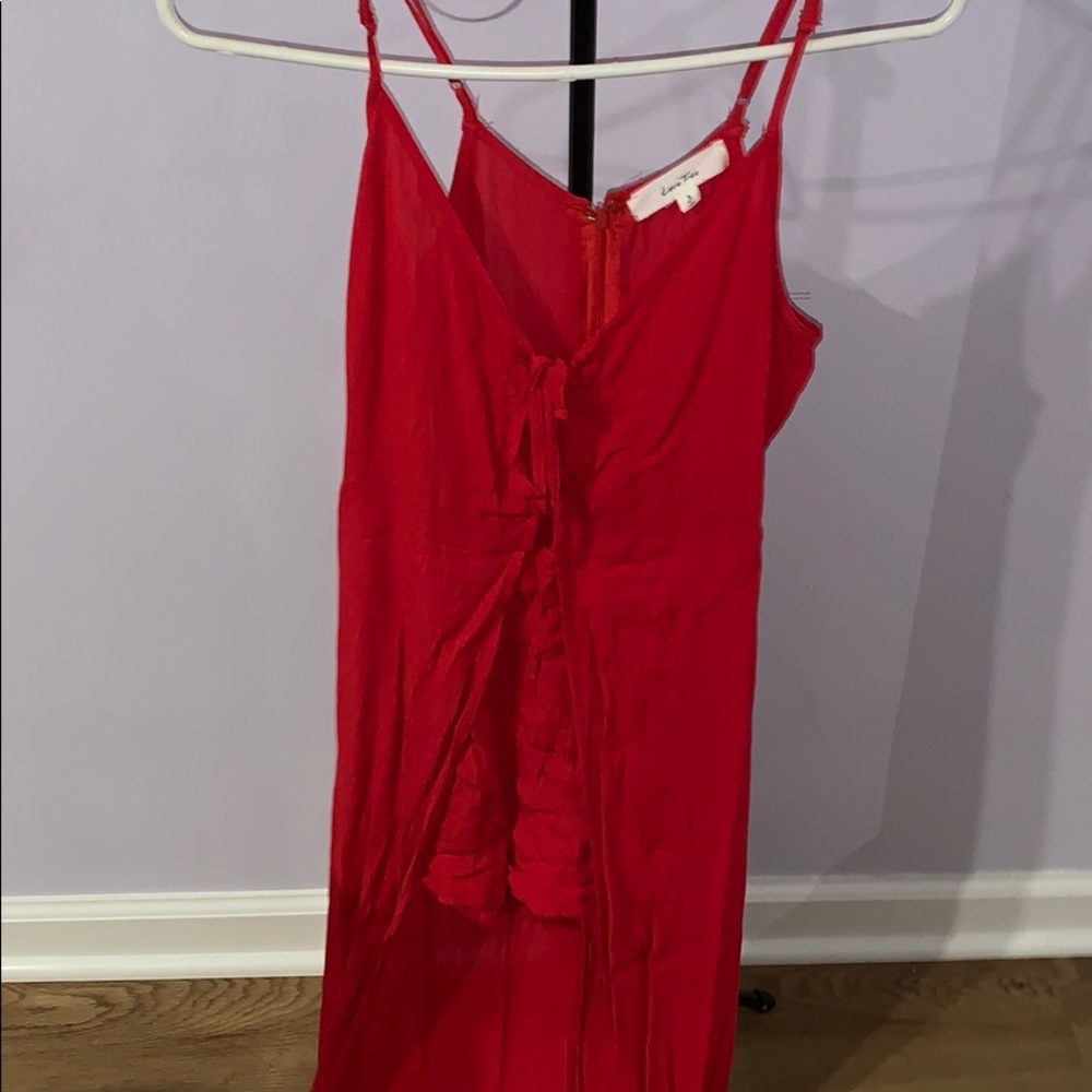 Red romper with train! Cut out chest line